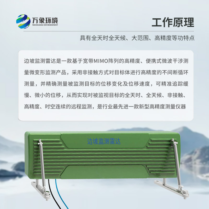 邊坡穩(wěn)定監(jiān)測(cè)雷達(dá)可精準(zhǔn)追蹤緩慢、微小的位移